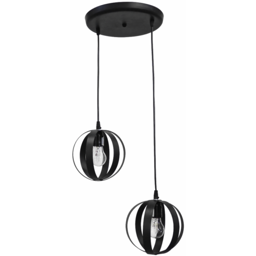 Κρεμαστό  φωτιστικό Μεταλλικό LAMA 2/L  Κρεμαστό   Μαύρο  Heronia – 34-0061