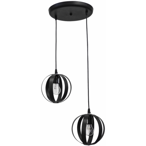 Κρεμαστό  φωτιστικό Μεταλλικό LAMA 2/L  Κρεμαστό   Μαύρο  Heronia – 34-0061