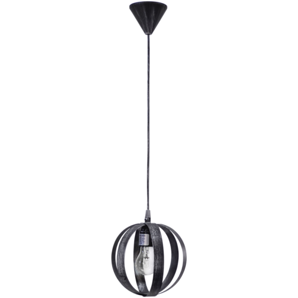 Κρεμαστό  φωτιστικό Μεταλλικό LAMA/18  1/L  Κρεμαστό  Ασημί Heronia – 34-0089