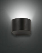 Φωτιστικό Τοίχου  Fabas Luce Lao LED 6W  Μαύρο  IP65 540lm Θερμό 3000K – 3603-21-101