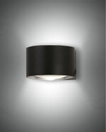 Φωτιστικό Τοίχου  Fabas Luce Lao LED 12W  Μαύρο  IP65 1080lm Θερμό 3000K – 3603-22-101