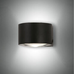 Φωτιστικό Τοίχου  Fabas Luce Lao LED 12W  Μαύρο  IP65 1080lm Θερμό 3000K – 3603-22-101