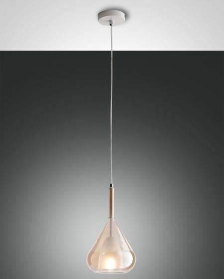 Κρεμαστό Φωτιστικό   Fabas Luce Lila E27 Μελί     – 3481-40-125
