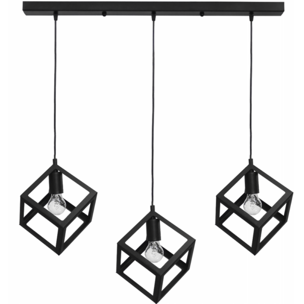 Κρεμαστό  φωτιστικό KYVOS 3/L Ράγα  Μαύρο  Heronia – 34-0055