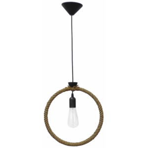 Κρεμαστό  φωτιστικό KYKLOS  1/L Σχοινί UT- Μαύρο  Heronia – 34-0039