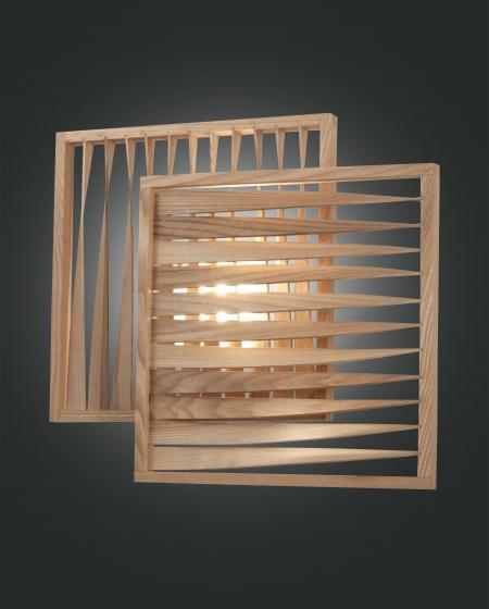 Φωτιστικό Τοίχου  Fabas Luce Loft LED 18W  Ξύλο   1980lm Θερμό 3000K – 3690-21-132