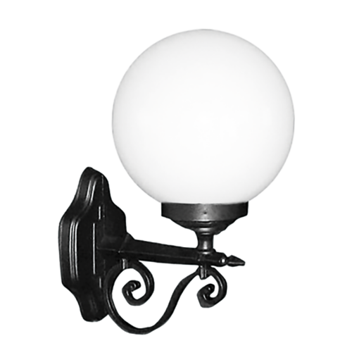 Φωτιστικό επιτοίχιο LP-100AK Φ25  Μαύρο  Heronia – 07-1023