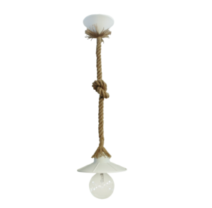 Κρεμαστό  φωτιστικό LP-150K S 1/L Σχοινί UT-Λευκό Heronia – 31-0516