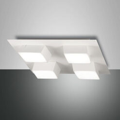Φωτιστικό Οροφής  Fabas Luce Lucas LED 48W  Λευκό Dimmable  4160lm Θερμό 3000K – 3601-84-102