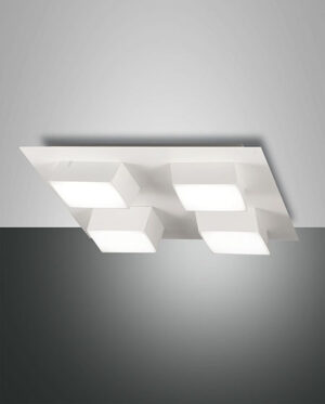 Φωτιστικό Οροφής  Fabas Luce Lucas LED 48W  Λευκό Dimmable  4160lm Θερμό 3000K – 3601-84-102