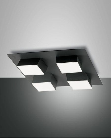 Φωτιστικό Οροφής  Fabas Luce Lucas LED 48W  Ανθρακί Dimmable  4160lm Θερμό 3000K – 3601-84-282