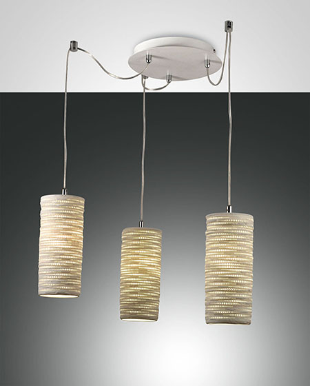 Κρεμαστό Φωτιστικό   Fabas Luce Marbella 3X E27 Λευκό     – 3527-47-102