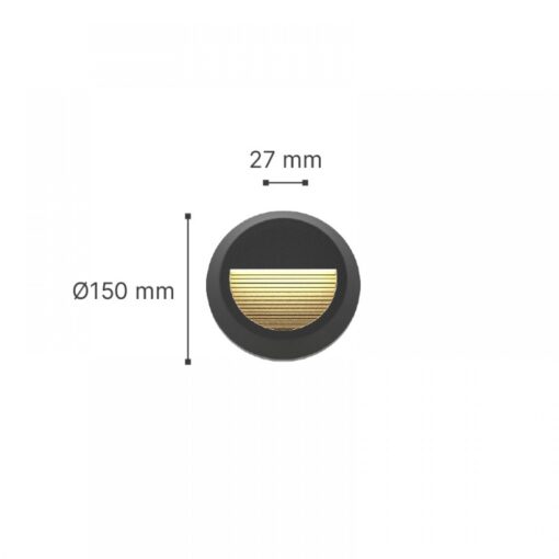 it-Lighting Maroon LED 2W 3CCT Outdoor Wall Lamp White D:15cmx2.7cm (80201620)