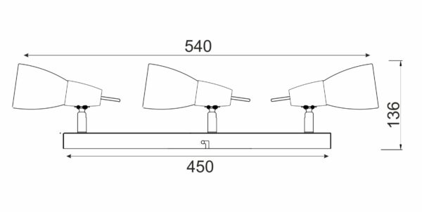 ΣΠΟΤ 3xE14 ΜΠΑΡΑ ΓΥΑΛΙ ΝΙΚΕΛ ΜΑΤ KAMET ACA DECOR – MC542NM3