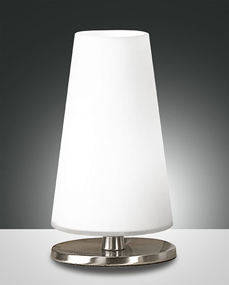 Επιτραπέζιο Φωτιστικό   Fabas Luce Milady G9 Νίκελ Σατινέ Με Dimmer Αφής    – 3576-30-178