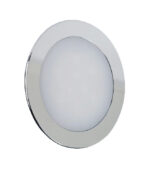 LED Πάνελ Στρογγυλό 12W Χρώμιο V-TAC Με Driver Θερμό Λευκό 3000K – 6340