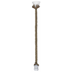 Κρεμαστό  φωτιστικό  E/27K Σχοινί RING 1L UT-Λευκό Heronia – 31-0956