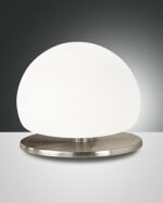 Επιτραπέζιο Φωτιστικό   Fabas Luce Morgana G9   Νίκελ Σατινέ Με Dimmer Αφής    – 3570-30-178