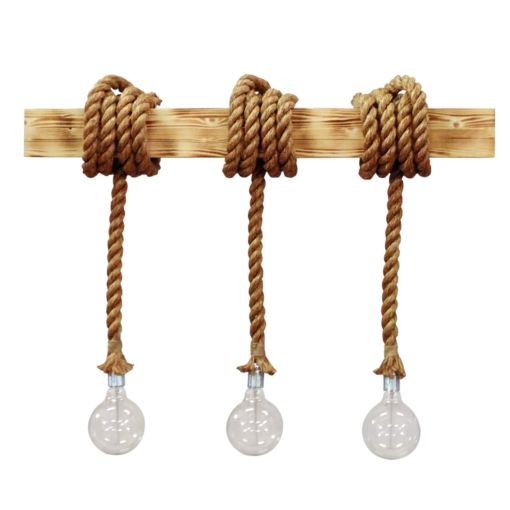 Φωτιστικό σχοινί – ξύλινη ράγα MR-10×10  3/L Σχοινί Heronia – 31-0515