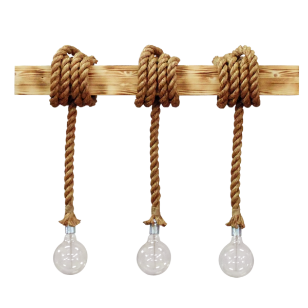 Φωτιστικό σχοινί – ξύλινη ράγα MR-10×10  3/L Σχοινί Heronia – 31-0515