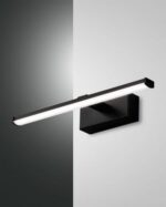 Φωτιστικό Τοίχου  Fabas Luce Nala LED 6W  Μαύρο  IP44 700lm Θερμό 3000K – 3361-21-101