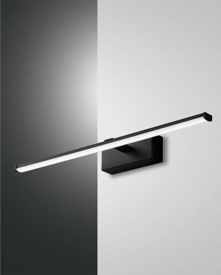 Φωτιστικό Τοίχου  Fabas Luce Nala LED 10W  Μαύρο  IP44 1200lm Θερμό 3000K – 3361-26-101
