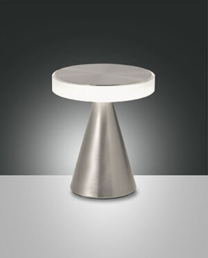 Επιτραπέζιο Φωτιστικό   Fabas Luce Neutra LED 8W  Νίκελ Σατινέ Με Dimmer Αφής  750lm Θερμό 3000K – 3386-34-178