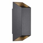 Nordlux Nico Square 22 Φωτιστικό Τοίχου Μαύρο IP54 GU10 Αλουμίνιο/Γυάλινο – 2218221003