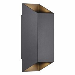 Nordlux Nico Square 22 Φωτιστικό Τοίχου Μαύρο IP54 GU10 Αλουμίνιο/Γυάλινο – 2218221003