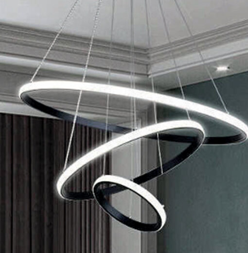 Κρεμαστό Γραμμικό Φωτιστικό ORIO σε Σχήμα Κύκλου με Οπάλ Κάλυμα ACA