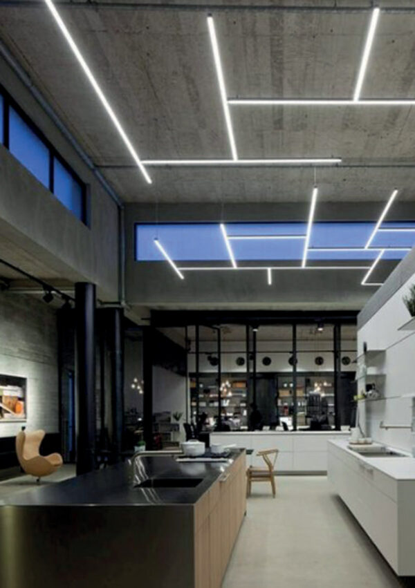 Προφίλ Αλουμινίου Scar για LED Ταινίες με Οπάλ Κάλυμμα 2m ACA – P113U