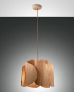 Κρεμαστό Φωτιστικό   Fabas Luce Pevero E27 Ξύλο     – 3672-40-132