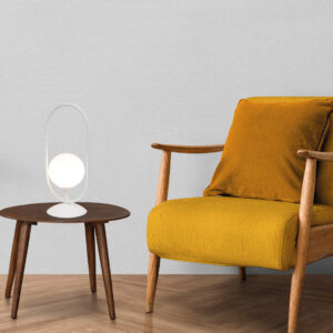 InLight Επιτραπέζιο φωτιστικό σε λευκή απόχρωση και λευκή οπαλίνα 1XG9 D:40cm (3041-WH)