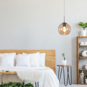 InLight Κρεμαστό φωτιστικό από διάφανο γυαλί 1XE27 D:18cm (4039-B-Transparent)