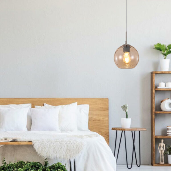 InLight Κρεμαστό φωτιστικό από διάφανο γυαλί 1XE27 D:18cm (4039-B-Transparent)