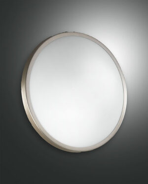 Φωτιστικό Οροφής  Fabas Luce Plaza 2X E27 Νίκελ Σατινέ  IP41   – 2866-61-178