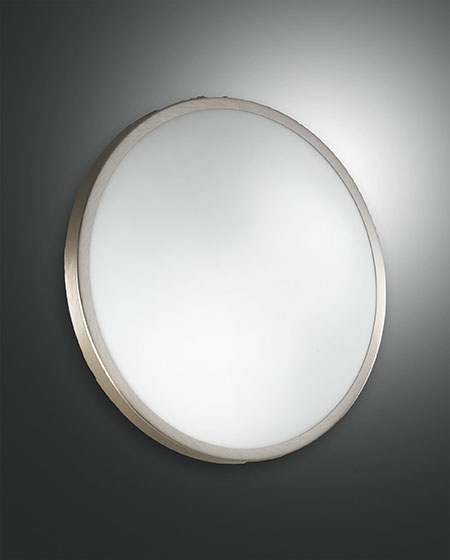 Φωτιστικό Οροφής  Fabas Luce Plaza 2X E27 Νίκελ Σατινέ  IP41   – 2866-61-178