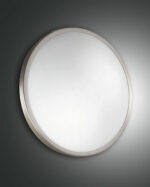 Φωτιστικό Οροφής  Fabas Luce Plaza LED  12W  Νίκελ Σατινέ  IP41 1100lm Θερμό 3000K – 3566-61-178