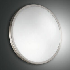 Φωτιστικό Οροφής  Fabas Luce Plaza LED  12W  Νίκελ Σατινέ  IP41 1100lm Θερμό 3000K – 3566-61-178