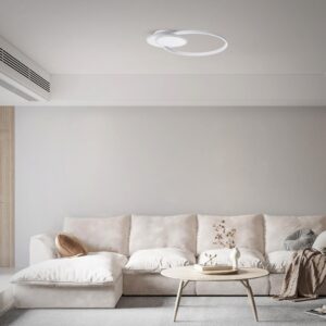 GloboStar® CIRCUO 61230 Φωτιστικό Οροφής Δαχτυλίδι-Κύκλος LED CCT 75W 8400lm 360° AC 220-240V – Εναλλαγή Φωτισμού μέσω Τηλεχειριστηρίου All In One Ψυχρό 6000k+Φυσικό 4500k+Θερμό 2700k Dimmable Μ53 x Π42.5 x Υ9cm – Λευκό – 3 Years Warranty