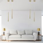 GloboStar® TEARS 61310 Κρεμαστό Φωτιστικό Οροφής Design LED CCT 3W 330lm 180° AC 220-240V – Εναλλαγή Φωτισμού μέσω Διακόπτη On/Off All In One Ψυχρό 6000k+Φυσικό 4500k+Θερμό 2700k Φ3.2 x Υ51.5cm – Χρυσό Βούρτσας – 3 Years Warranty