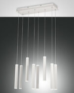 Κρεμαστό Φωτιστικό   Fabas Luce Prado LED 52W  Λευκό Steps dimmable  5760lm Θερμό 3000K – 3685-46-102