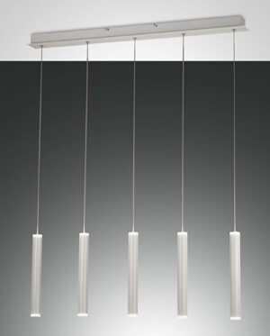 Κρεμαστό Φωτιστικό   Fabas Luce Prado LED 33W  Λευκό Steps dimmable  3600lm Θερμό 3000K – 3685-48-102