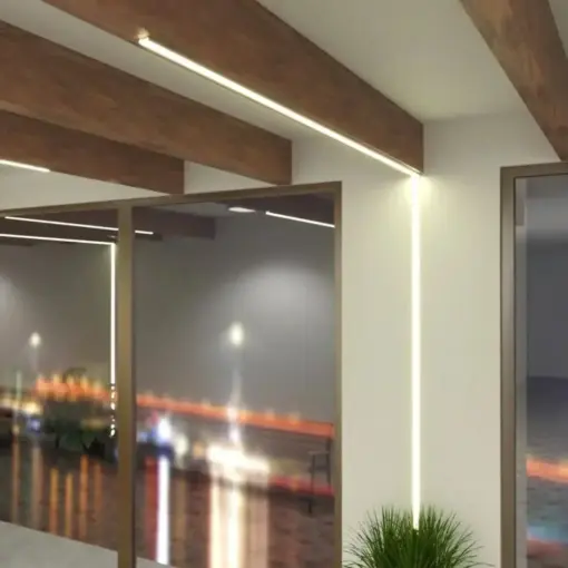 Προφίλ Αλουμινίου Mini για LED Ταινίες με Οπάλ Κάλυμμα 2m ACA – P109U