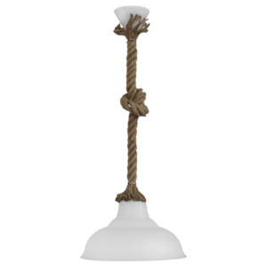 Κρεμαστό  φωτιστικό PUBLIC 1L Σχοινί UT-Λευκό Heronia – 31-1172