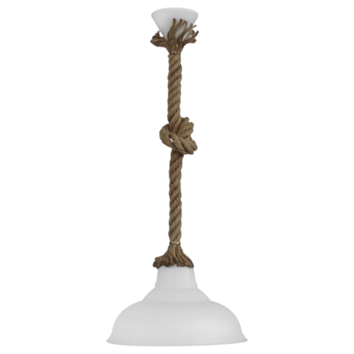 Κρεμαστό  φωτιστικό PUBLIC 1L Σχοινί UT-Λευκό Heronia – 31-1172