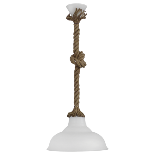 Κρεμαστό  φωτιστικό PUBLIC 1L Σχοινί UT-Λευκό Heronia – 31-1172