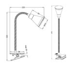Φωτιστικό με Σφιγκτήρα Reality LED 3,8W  Λευκό Πλαστικό 350lm 3000K  R22711101
