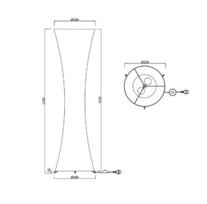 Φωτιστικό Δαπέδου Reality   2xE27 Λευκό Μεταλλικό  R40172001