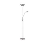 Φωτιστικό Δαπέδου SPOCK Reality LED 24W Νίκελ Ματ Μεταλλικό Dimmable 2200lm+500lm 3000K  R42292107